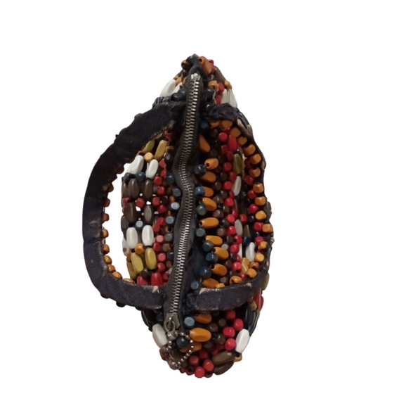 Vintae Multi Color Beaded Handbag - Picture 4 of 4